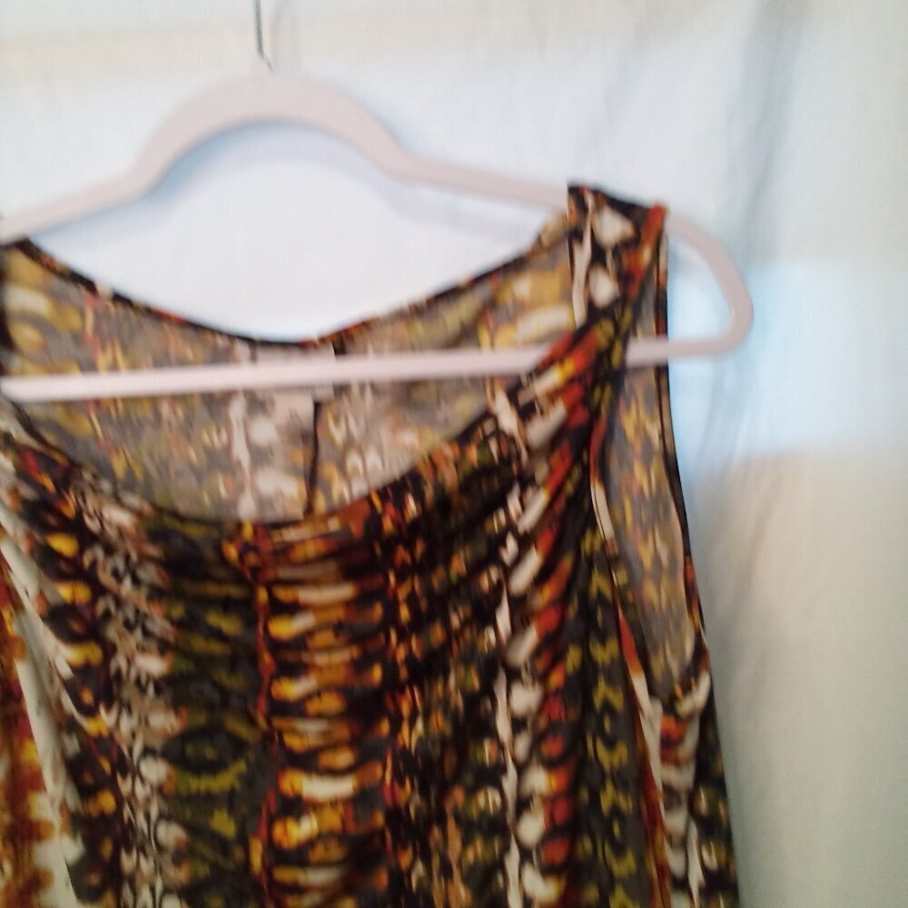 Worthington Blouse PL Petite L Sleeveless Scoop Neck Pattern Colorful - Picture 5 of 15